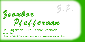 zsombor pfefferman business card